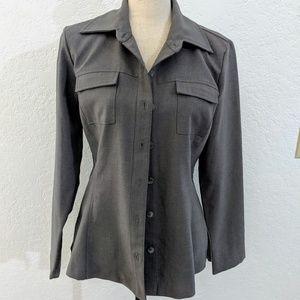 A. Aubrey long sleeve gray button down M